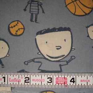FREE SPIRIT Cotton Novelty Sewing Fabric BOYS BIG LITTLE - 2 Yards
